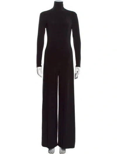Pre-owned Norma Kamali Turtleneck Jumpsuit In Black