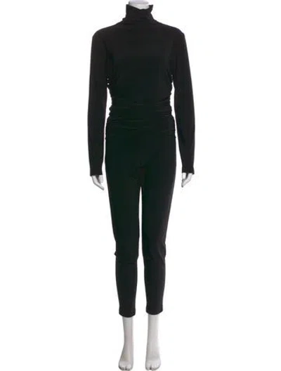 Pre-owned Norma Kamali Turtleneck Jumpsuit In Black