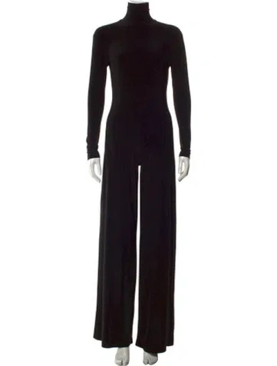 Pre-owned Norma Kamali Turtleneck Jumpsuit In Black