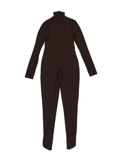 Pre-owned Norma Kamali Turtleneck Jumpsuit In Brown
