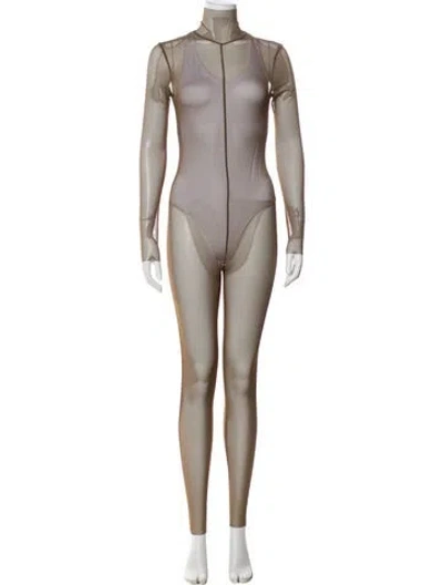 Pre-owned Norma Kamali Turtleneck Jumpsuit In Gray