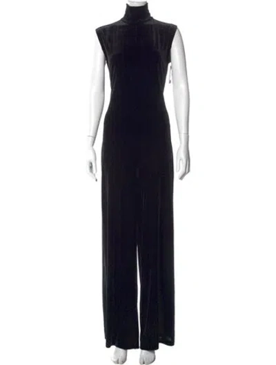 Pre-owned Norma Kamali Turtleneck Jumpsuit W/ Tags In Black