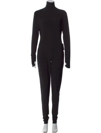 Pre-owned Norma Kamali Turtleneck Jumpsuit W/ Tags In Black