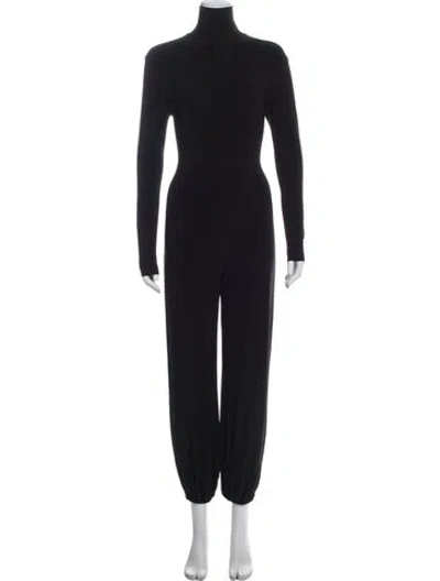 Pre-owned Norma Kamali Turtleneck Jumpsuit W/ Tags In Black