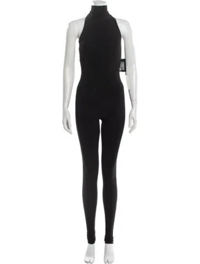 Pre-owned Norma Kamali Turtleneck Jumpsuit W/ Tags In Black
