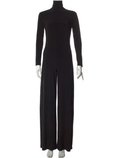 Pre-owned Norma Kamali Turtleneck Jumpsuit W/ Tags In Black