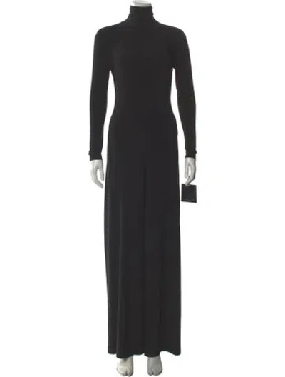 Pre-owned Norma Kamali Turtleneck Jumpsuit W/ Tags In Gray