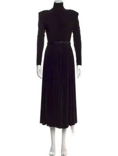 Pre-owned Norma Kamali Turtleneck Long Dress In Black
