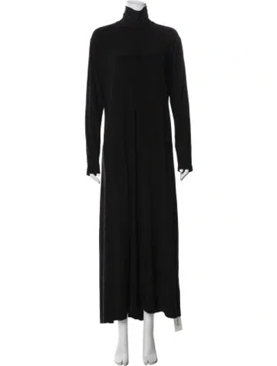 Pre-owned Norma Kamali Turtleneck Long Dress In Black
