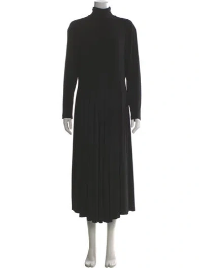 Pre-owned Norma Kamali Turtleneck Long Dress In Gray