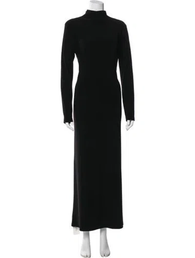 Pre-owned Norma Kamali Turtleneck Long Dress W/ Tags In Black
