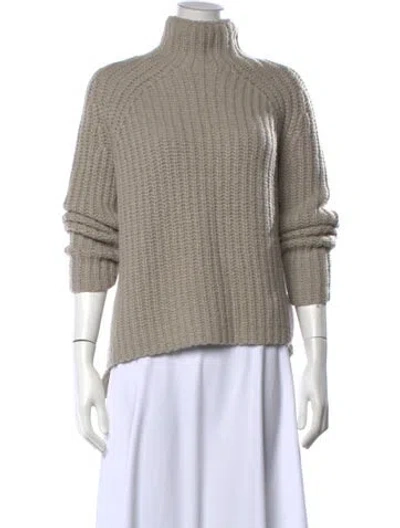 Pre-owned Norma Kamali Turtleneck Midi Length Dress In Grey