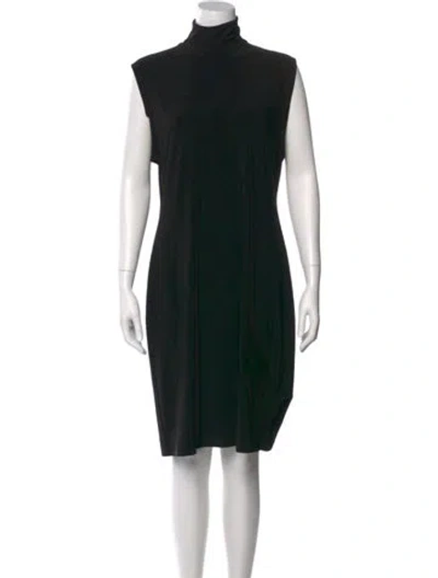 Pre-owned Norma Kamali Turtleneck Midi Length Dress In Multi
