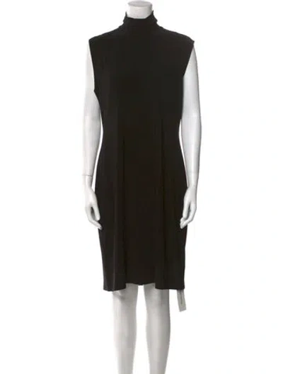 Pre-owned Norma Kamali Turtleneck Mini Dress In Multi