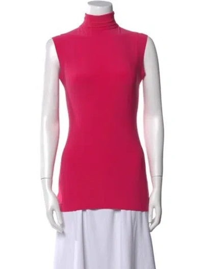 Pre-owned Norma Kamali Turtleneck Mini Dress In Pink