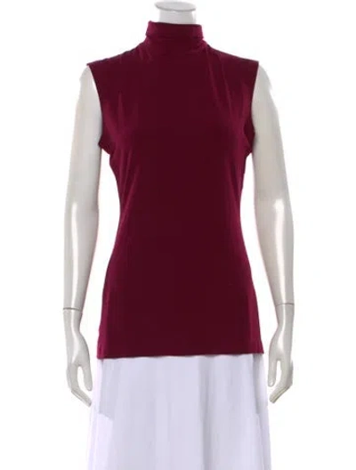 Pre-owned Norma Kamali Turtleneck Sleeveless Top In Pink