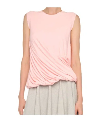 Norma Kamali Twist Sleeveless Top In Ballet Powder
