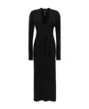 Norma Kamali Belted Stretch-jersey Midi Dress In Black