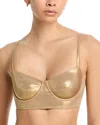 Norma Kamali Underwire Bikini Top In Gold