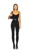 Norma Kamali Underwire Catsuit In 黑色