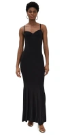 Norma Kamali Underwire Fishtail Gown In Black
