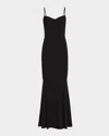 Norma Kamali Underwire Fishtail Gown In Black