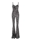 Norma Kamali Brown Leopard Print Jumpsuit In Multi
