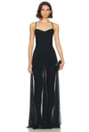 Norma Kamali Underwire Gown With Catsuit In Black