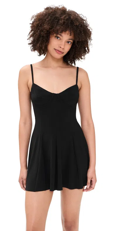 Norma Kamali Underwire Pickleball Dress Black
