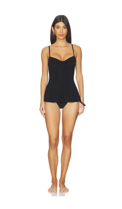 Norma Kamali Underwire Swim Dress In Black