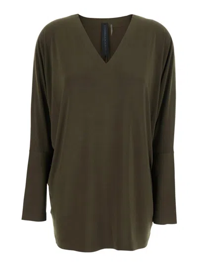 Norma Kamali *v Neck Dolman Top In Green