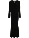 Norma Kamali Scoop Neckline Maxi Dress In Black