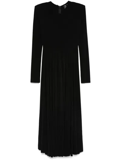 NORMA KAMALI NORMA KAMALI V NECK FLARED DRESS