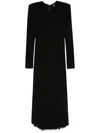 Norma Kamali V-neck Flared Midi Dress In Black