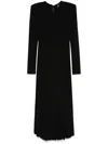 Norma Kamali V-neck Flared Midi Dress In Black