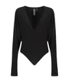 Norma Kamali V-neck Bodysuit In Black