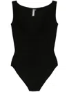 Norma Kamali Black Tara Bodysuit In Black