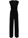 Norma Kamali V-necked Jersey Jumpsuit In Black