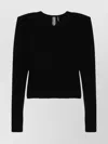 Norma Kamali V-necked Top With Fitted Silhouette And Shoulder Pads