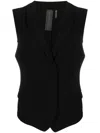 Norma Kamali Notched-lapel Vest In Black