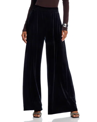 Norma Kamali Velvet Boyfriend Sweatpants In Black