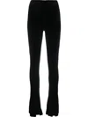Norma Kamali Velvet Leggings In Black