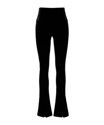 Norma Kamali Spat Stretch-jersey Flared Leggings In Black