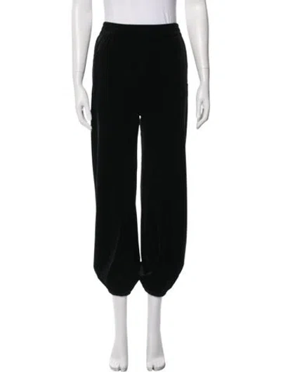 Pre-owned Norma Kamali Velvet Sweatpants In Black