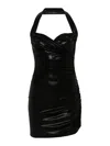 Norma Kamali Cayla Side Drape Pickleball Dress In Black