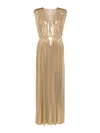 Norma Kamali Athena Maxi Gown In Gold