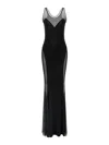 Norma Kamali Low Back Racer Fishtail Dress In Black