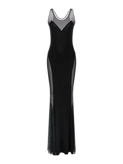 NORMA KAMALI LOW BACK RACER FISHTAIL DRESS