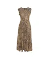 Norma Kamali Grace Leopard-print Maxi Dress In Brown