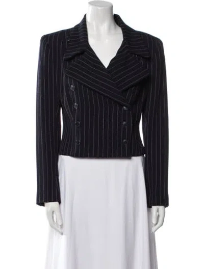 Pre-owned Norma Kamali Vintage 1980's Blazer In Blue